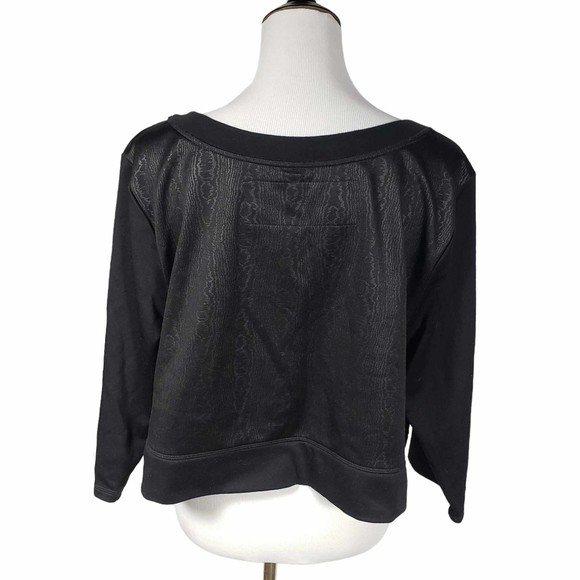 Sophie Theallet for Livi Active Plus Size 18/20 Black Pullover Crop Sweatshirt - Picture 6 of 8